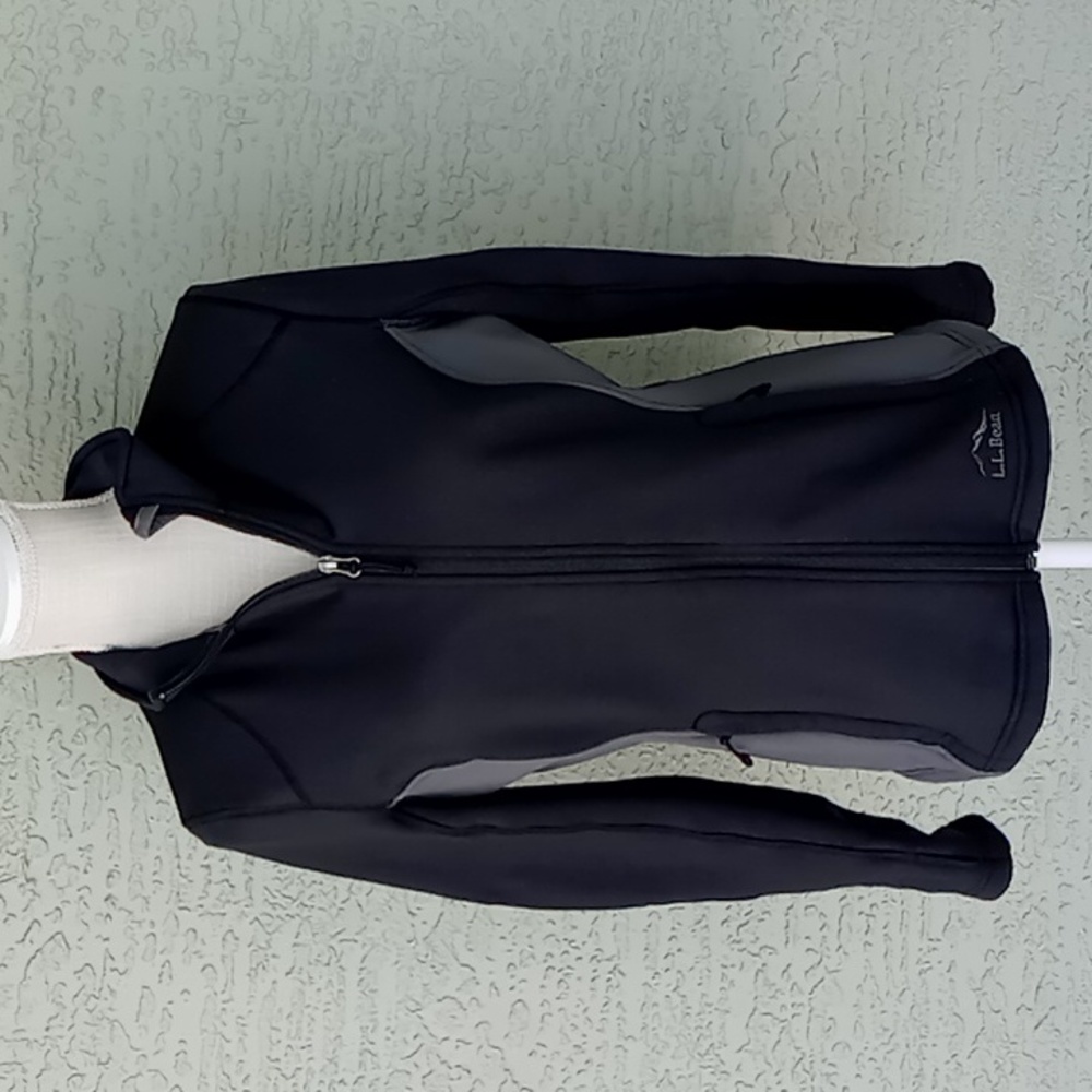 L.L Bean Women's Long Sleeve Full Zip High Collar 3 Season Black Jacket Size M/P